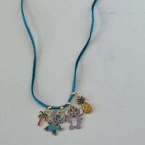 Disney's Stitch & Angel 4-Charm Faux-Suede Necklace
